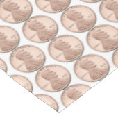 銅ペニーコインパターン – リンカーンセントデザイン テーブルクロス (アングル)