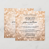 銅ボケライト エレガントなウェディング 招待状 (正面/裏面)