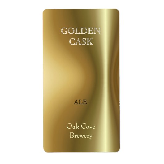 銅ボトルネック～ビールラベル ラベル (正面)