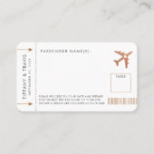 銅ボーディングパスエアラインチケット座席表 プレイスカード (正面)