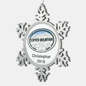 銅マウンパーソナライズされたトコロラドクリスマス スノーフレークピューターオーナメント (右)