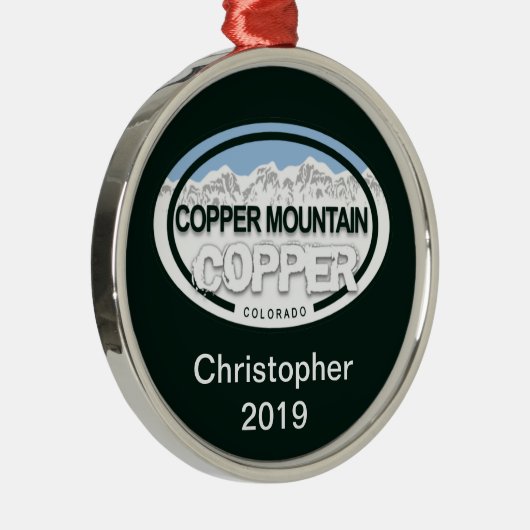 銅マウンパーソナライズされたトコロラドクリスマス メタルオーナメント (右)