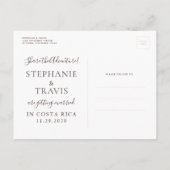 銅マップ宛先ウェディング日付を保存 案内ポストカード (裏面)