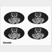 銅マフィアシール 楕円形シール (シート)