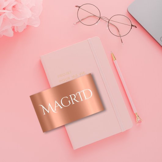 銅ミニマモダンリズム金属 名刺