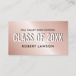 銅メタリッククラス卒業名ソーシャルアイコン 名刺