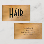 銅メタリックヘアサロン名刺 名刺 (正面/裏面)