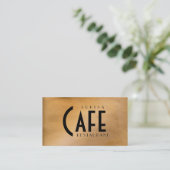 銅メタリックレストラン名刺 名刺 (スタンド正面)