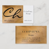 銅メタリック名刺 名刺 (正面/裏面)