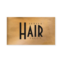 銅メタリック ヘアサロン ビジネスカード