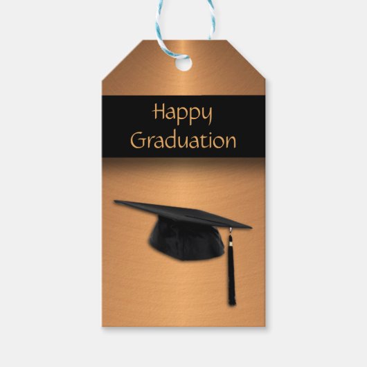 銅メタルルック卒業 ギフトタグ (正面)