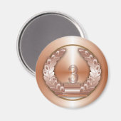 銅メダル マグネット (正面/裏面)