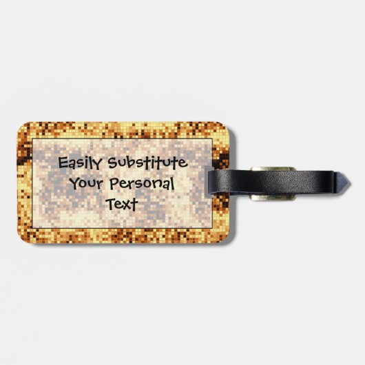 銅モザイク簡単ID ラゲッジタグ (裏面横)