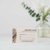 銅モダンおよび金ゴールドサロンスパ 予約カード (スタンド正面)