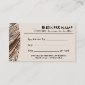 銅モダンおよび金ゴールドサロンスパ 予約カード (正面)