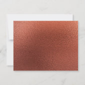 銅モダンと黒のエレガントな結婚式 出欠カード (裏面)