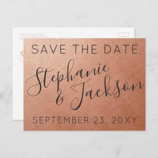 銅モダン日付の保存 | U PICK COLOR 案内ポストカード (正面/裏面)