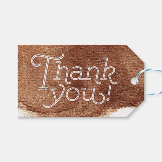 銅モダン色シンプル結婚感謝してい君 ギフトタグ (正面(横))