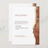 銅モダン色シンプル結婚方向 エンクロージャーカード (正面/裏面)