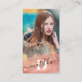 銅モダン金ゴールドグリッター 名刺