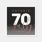 銅モダン70ガーリーとサッシー スタンダードカクテルナプキン (正面)