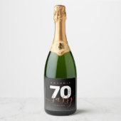 銅モダン70ガーリーとサッシー スパークリングワインラベル (正面)