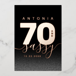 銅モダン70ガーリーとサッシー 箔招待状