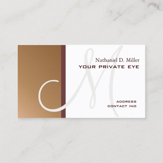 銅モフェイクノグラム 名刺 (裏面)