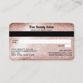 銅ユニークグリッタークレジットカードギフト証明書 名刺 (裏面)