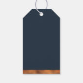 銅ライトネイビー結婚の歓迎バッグ ギフトタグ (裏面)