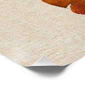 銅リネンバナナプラントコラージュキャンバスプリント ポスター (コーナー)