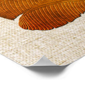 銅リネンバナナプラントコラージュ ポスター (角)