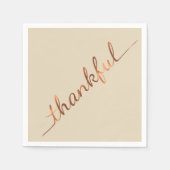 銅ルックサンクスギビング感謝紙ナプキン スタンダードカクテルナプキン (正面)