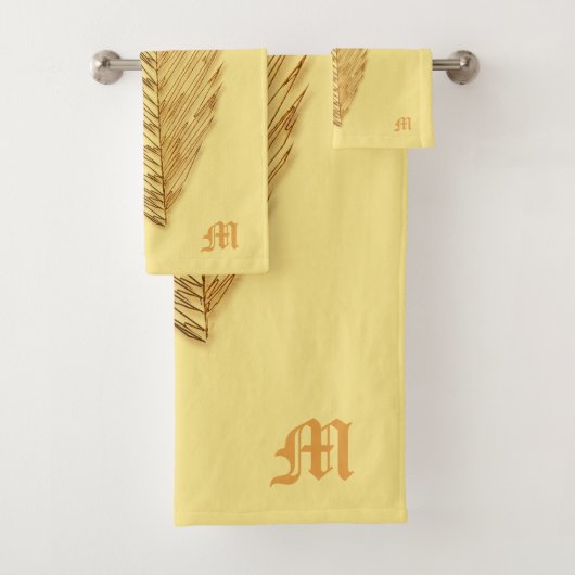 銅ルックパームリーフ バスタオルセット (インサイチュ)