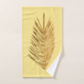 銅ルックパームリーフ バスタオルセット (ハンドタオル)