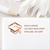 銅ルック卒業キャップデザイン ラベル (インサイチュ)