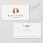 銅ワインボトルソムリエロゴ 名刺 (正面/裏面)