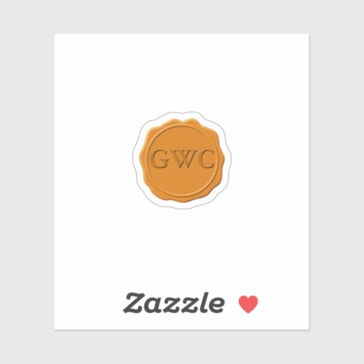 銅ワックスシフェイクールモノグラムカスタム シール (シート)