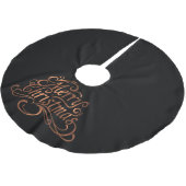 銅一見のメリークリスマスの原稿のデザイン ブラッシュドポリエステルツリースカート (アングル)