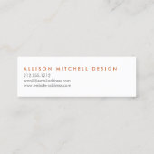 銅上のオフセット円モノグラムフェイク スキニー名刺 (裏面)