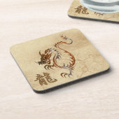 銅中国のドラゴンフェイクオンパーチメント コースター (左側)