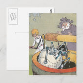 銅人が井戸から救出される ポストカード (正面/裏面)