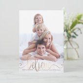 銅信じ赤面手書きスクリプト写真 シーズンカード (スタンド正面)