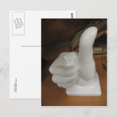 銅像に親指を立てる ポストカード (正面/裏面)