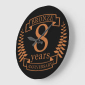 銅八結婚周年記念8年 ラージ壁時計 (傾斜)