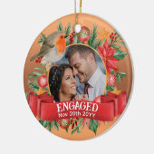 銅写真ヴィンテージツリーパーソナライズされた飾 セラミックオーナメント (左)