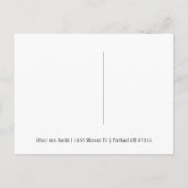 銅冬のワンダーランドエレガント日付を保存 案内ポストカード (裏面)