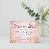 銅冬のワンダーランドエレガント日付を保存 案内ポストカード (スタンド正面)