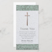 銅十字石1葬儀フォトカードありがとう サンキューカード (正面/裏面)