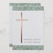 銅十字石2葬儀のお知らせ 招待状 (正面/裏面)